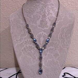 Elegant Silver and Blue Necklace